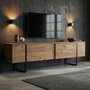 Nordure Mueble para TV Onera - Pino Atlántico, Negro